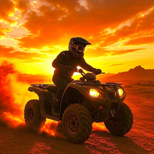 Marrakech: Agafay Desert Quad Tour with Dinner & Fire Show