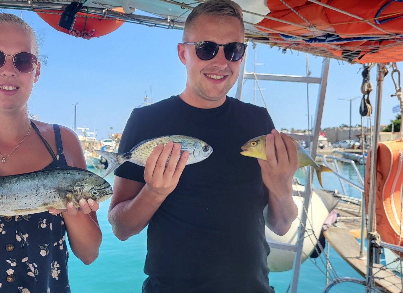 Rhodos: Fisketur, snorkling, grill og professionel guide