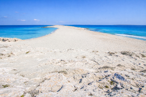 Ibiza: Formentera Boat with Open Bar, 3 meals & Sunset Party ADVANCE: Standard selection of food & open bar option