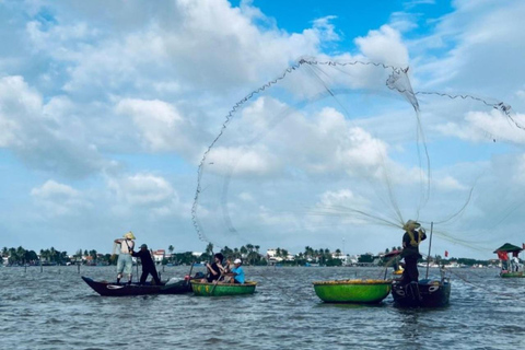 Hoi An: Biglietto per la barca a cesto e trasferimento a due vie del villaggio di Cam ThanhBasket Tour in barca con 2 piatti locali