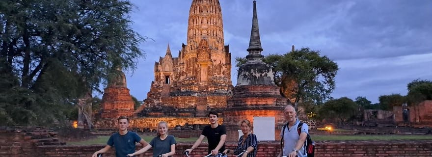 Ayutthaya : excursion à vélo de 3 heures au coucher du soleil