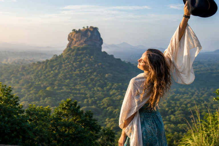 Sigiriya: Pidurangala Rock Sunrise / Sunset Hike with Pickup Sigiriya: Sunrise or Sunset Lion Rock Guided Climb