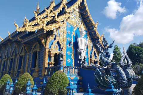 Excursión a los templos rojo, azul y blanco y a las aguas termales desde Chaing MaiTemplos rojos, azules y blancos y viaje a aguas termales desde Chaing Mai
