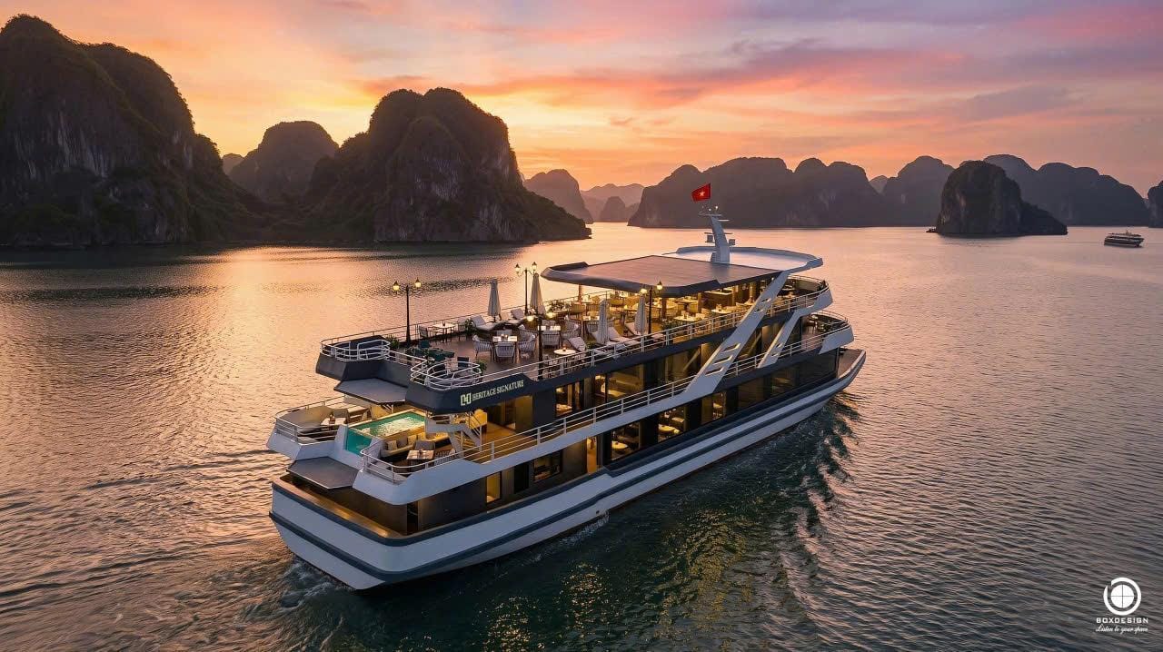Tagesbootsfahrt in der Halong-Bucht – Luxus-Bootsfahrt mit Buffet