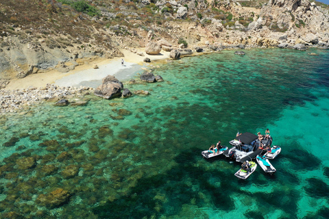 Mellieha: Tour Safari con moto d&#039;acqua di Comino e della Laguna Blu