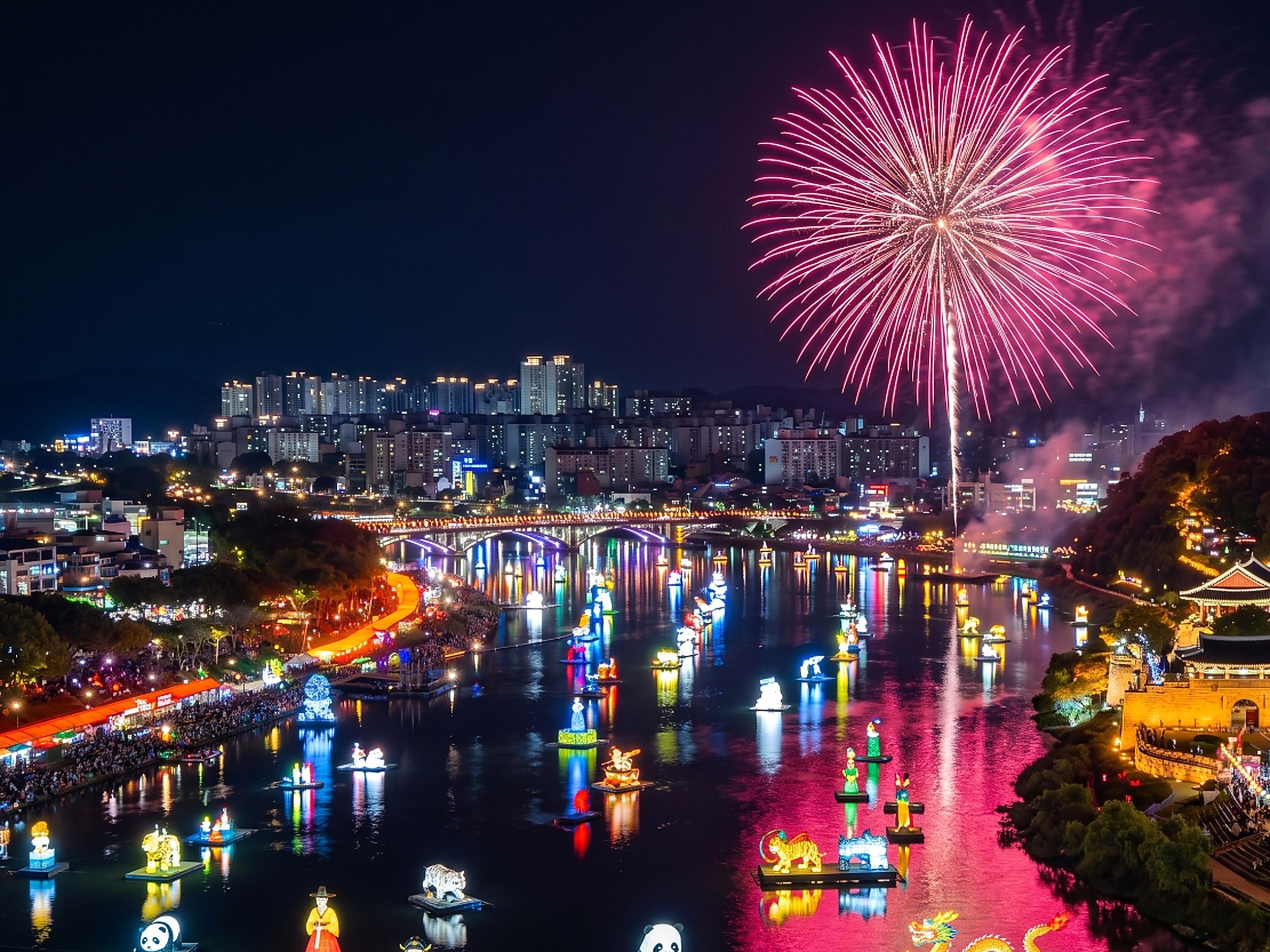 Ab Busan: Laternenfest in Jinju, Tagestour nach Hadong & Sacheon