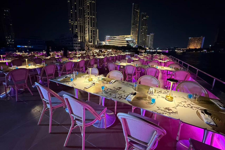 New Super Galaxy Chao Phraya Dinner Cruise from ICONSIAM Rooftop or Bow Open-Air 360° Seat