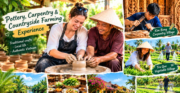 Hoi An: Thanh Ha Pottery, Kim Bong Carpentry & Tra Que