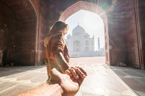 Taj Mahal &amp;Agra stad: Övernattningstur från Delhi med alternativAll Inclusive med 5-stjärnigt hotell + flygmiddag och Jaipur Drop