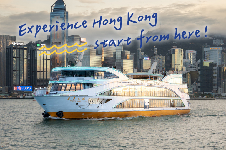 Hong Kong: Oriental Pearl Habour Cruise Luxury Sightseeing 60 Mins Twilight Cruise (Window Seat)