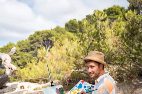 Paint outdoors by the sea in Deià