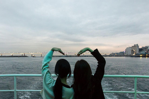 Busan : Croisière commentée au coucher du soleil à Jagalchi et visite nocturne du marché