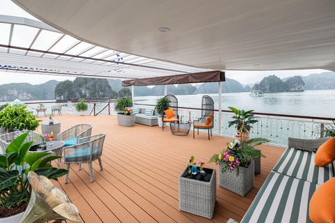 Hanoi/Cat Ba: Lan Ha Bay Day Cruise with Dark & Bright Caves Day Trip Cruise Pick up & Drop Off From Cat Ba Town