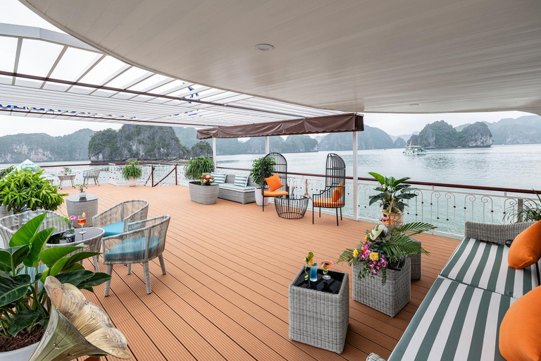 Hanoi/Cat Ba: Lan Ha Bay Day Cruise with Dark & Bright Caves Day Trip Cruise Pick up & Drop Off From Cat Ba Town