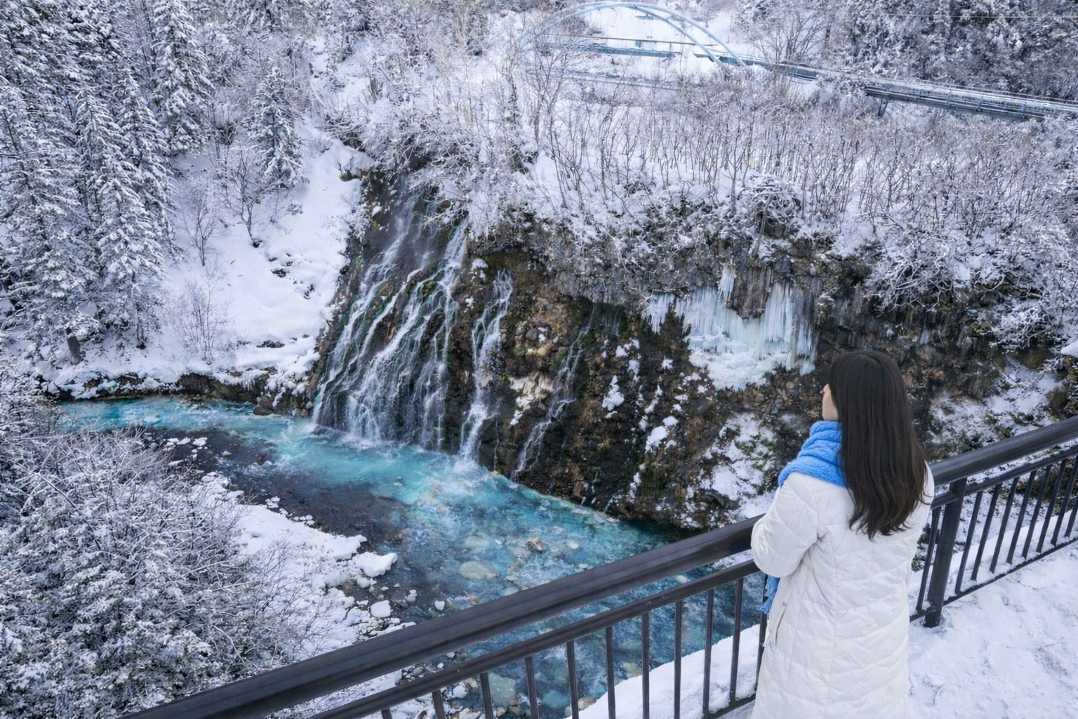 Sapporo: Asahiyama Zoo, Wasserfall und Blue Pond Tour