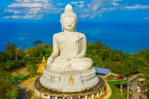 Phuket: Udsigtspunkt, Wat Chalong, guidet tur i den gamle bydel