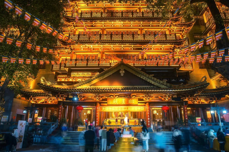 广州之夜：寺庙、月亮桥和珠江河上巡游法语/意大利语/日语/韩语/俄语/西班牙语指南