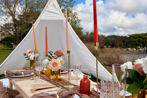 Luksusowy piknik na plaży w pobliżu Miami