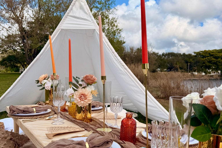 Luksusowy piknik na plaży w pobliżu Miami
