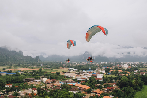 Paramotor Flight Experience in Vang Vieng, Laos