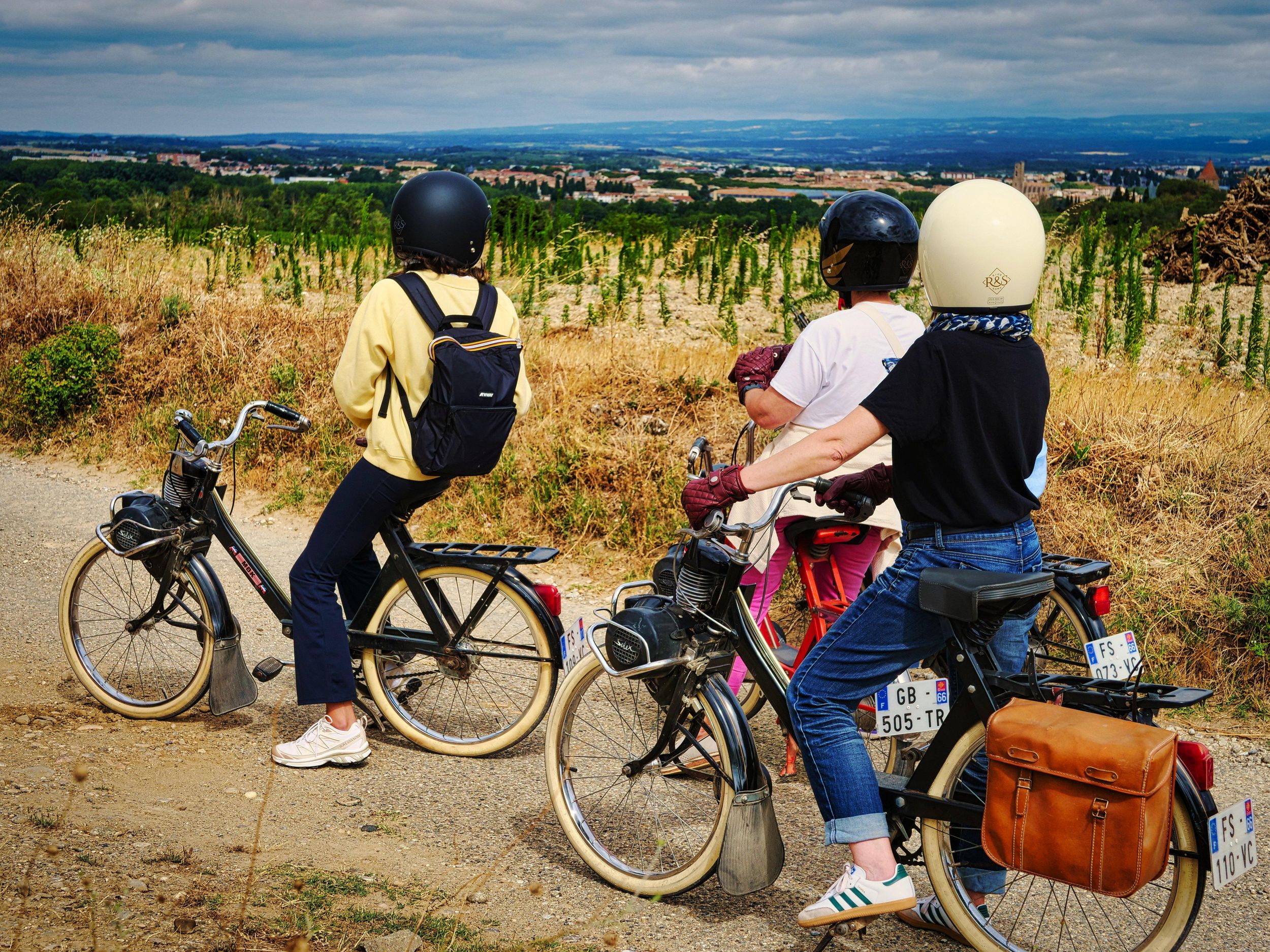 Carcassonne: Solex-Tour mit Guide und französischem Brunch