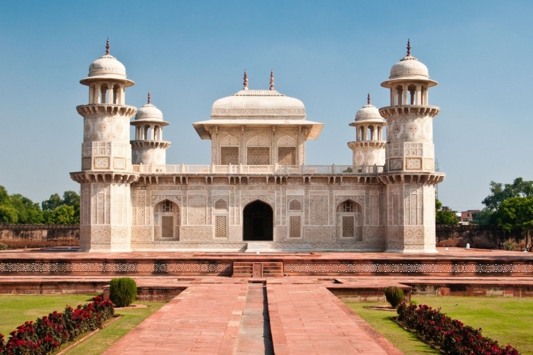 Vanuit Delhi: Taj Mahal, Agra Fort en Baby Taj TourTour met gids + alleen AC-auto