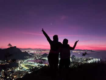 Two Brothers hike through Vidigal, at sunrise or by day