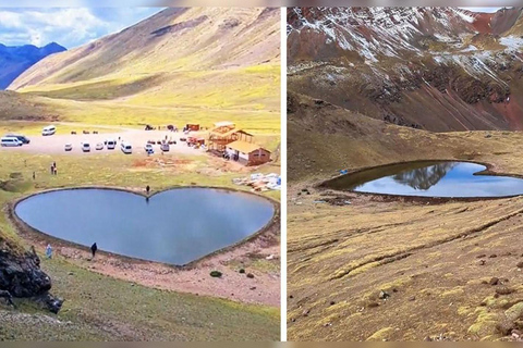 The Best Rainbow Mountain + Heart-shaped Lagoon Tour with Meals, 1 Day The Best Rainbow Mountain + Heart Lagoon Tour with Meals – 1 Day