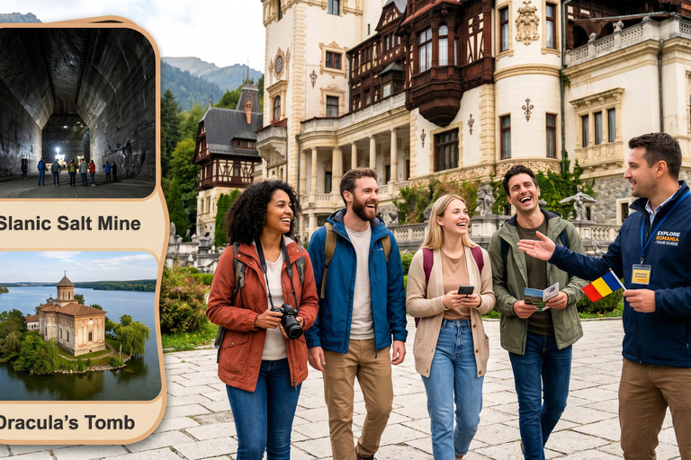 Tour From Bucharest: Peles Castle Salt Mine & Dracula’s Tomb Audio guide in 24 languages
