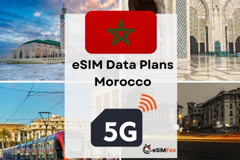 Casablanca: eSIM Internet Datentarif für Marokko mit hoher GeschwindigkeiteSIM Marokko 1GB 7Tage