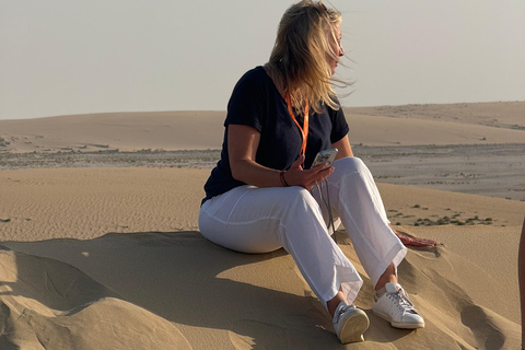 Doha: inland sea Tour With Dune Bashing &Sandboarding fun Doha: safari , camel ride, sandboarding hotel pickup