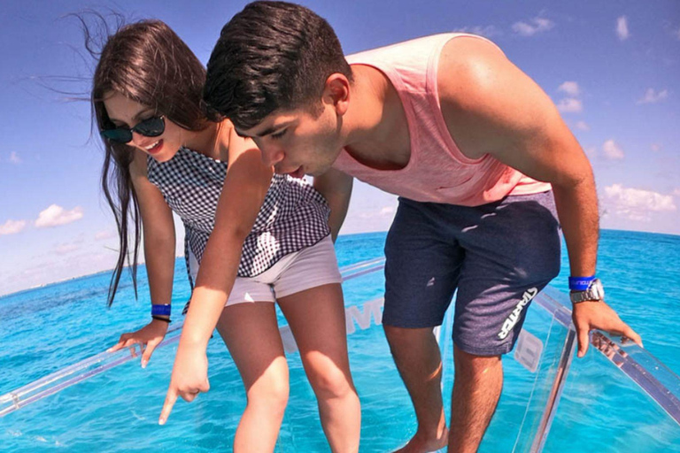 Cancun: Passeio de barco com fundo de vidro