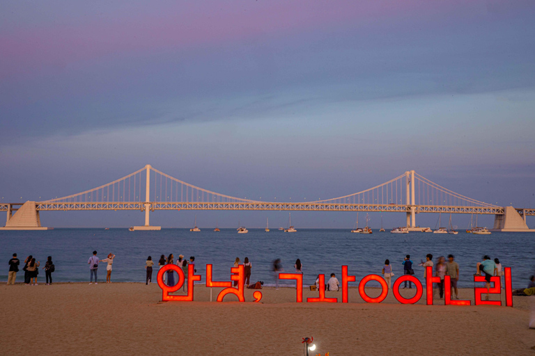 Busan night yacht tour with local food & romantic city views