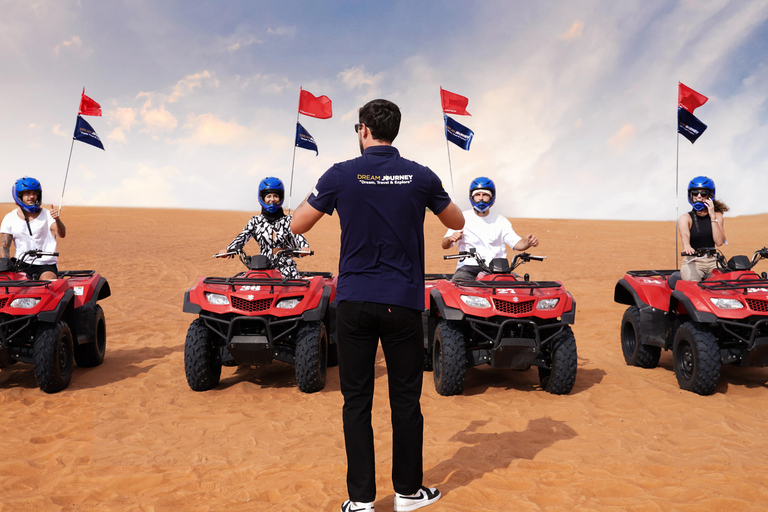 Dubai Desert Adventure: Red Dunes Guided Quad/Polaris &amp; BBQExtreme Group Desert Adventure