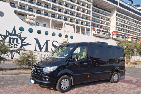 4 heures de visite privée de l&#039;île de Mykonos en minibus de luxe