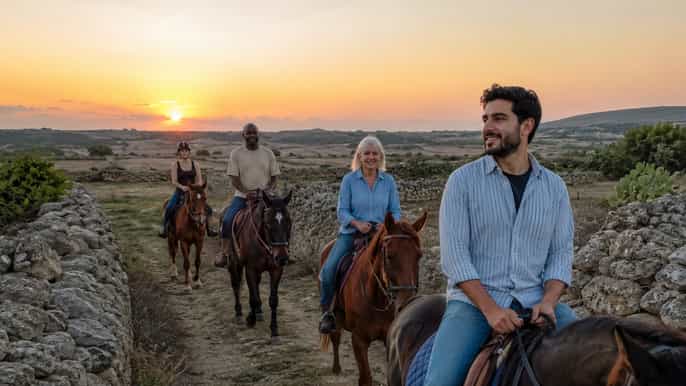 Malta: Golden Hour Horseback Ride in the Countryside