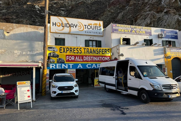 Santorini: Recogida en puerto a hoteles y aeropuerto