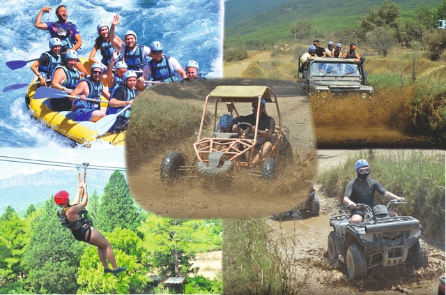 Alanya/Antalya: Buggy, Jeep, Rafting, & Zipline Tour + lunch