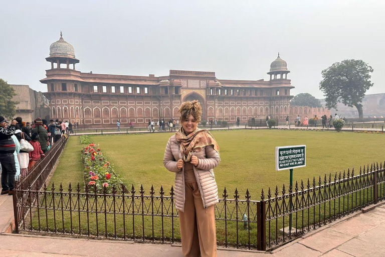 From Delhi: Sunrise Taj Mahal and Agra Guided Tour by Car From Agra: Private Car, Driver and Guide Service Only