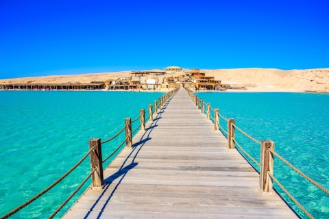 Depuis Marsa Alam : Excursion en bateau sur l'île d'Orange à Hurghada