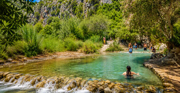 From Valencia: Excursion to Guadalest, Altea and Admission to the Algar Waterfalls