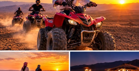 Del atardecer a las estrellas: paseo en quad por Agafay y cena en el desierto