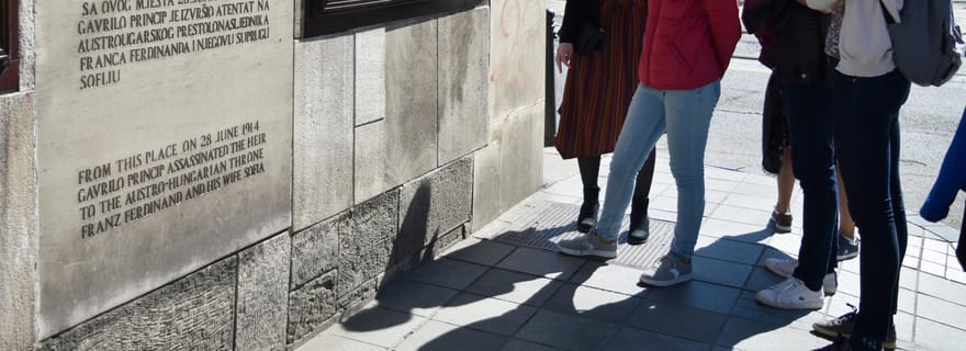 Sarajevo : début de la visite guidée sur le thème de la Première Guerre mondiale