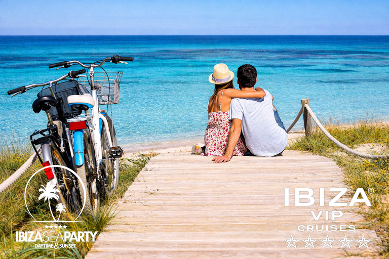 Ibiza: Formentera VIP Boat Paella, BBQ, OpenBar, DJ & Sunset BASIC TICKET with 5h Open Bar & Breakfast