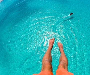 Parasail Over Cabbage Beach