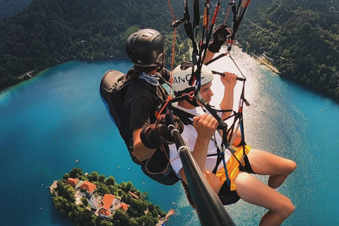 Bled: Tandem Paragliding Experience over Lake Bled