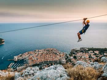 Dubrovnik: Sunset Zip Line Experience Followed by Wine