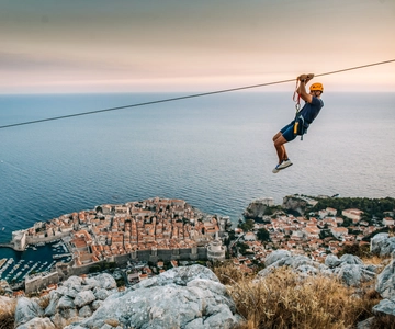 Dubrovnik: Sunset Zip Line Experience Followed by Wine