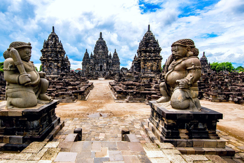 yogyakarta: borobudur zonsopgang en prambanan tempel