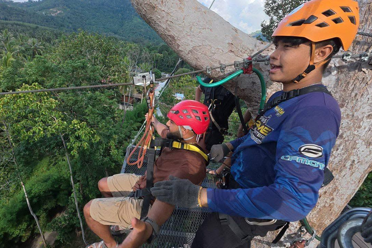 Koh Samui: Samui Zipline Adventure with Transfer service Zipline B - 16 Platforms